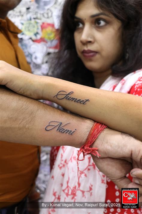 Couple Tattoo Design Crazy Ink Tattoo And Body Piercing In Raipur India