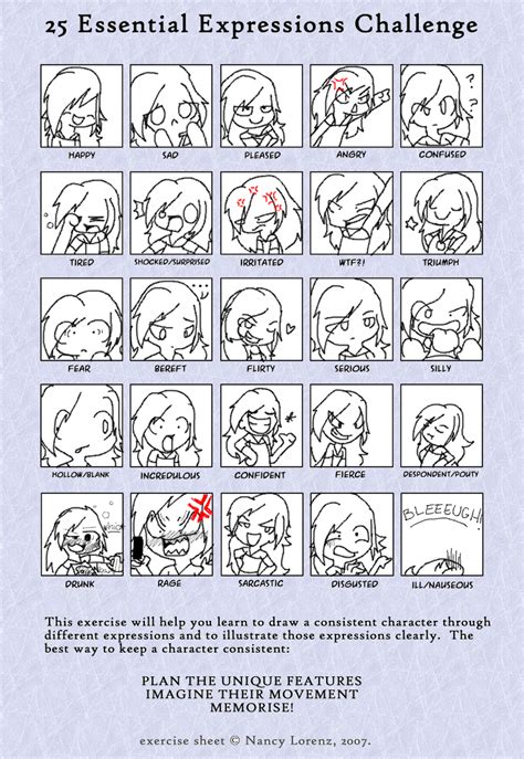 25 Essential Expressions Challenge By Bobblywack On Deviantart