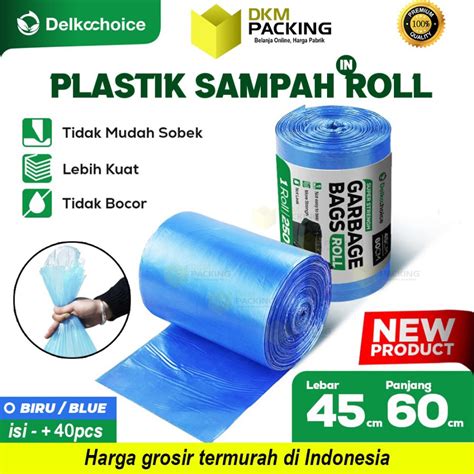 Jual Kantong Plastik Sampah Roll Biru Premium Jumbo Trash Bag