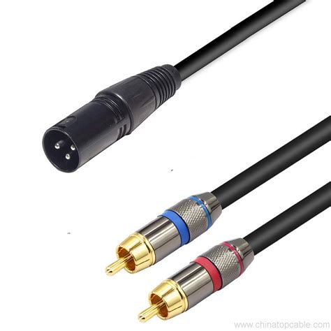 1 Xlr To 2 Rca Male Plug Stereo Plug Y Splitter Xlr Wire Cord Audio Adapter Connector Cable 1