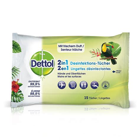 Dettol 2in1 Desinfektions Tücher 15 St Shop Apotheke