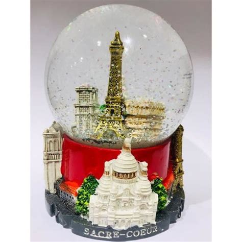 Grande Boule De Neige Paris Tour Eiffel Hauteur Cm Rouge