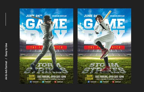 Baseball Flyer Template on Behance