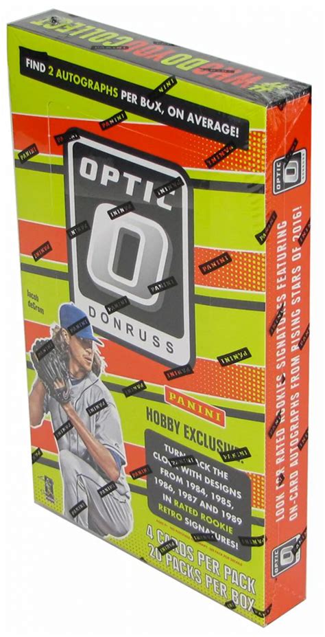 2016 Panini Donruss Optic Baseball Hobby Box With 20 Packs Factory