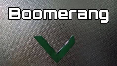 Como Hacer Un Boomerang De Papel Youtube