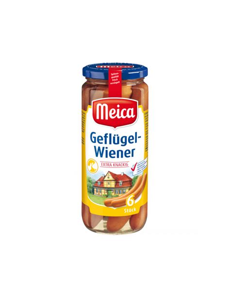 Meica Geflügel Würstchen 6er extra knackig 540g