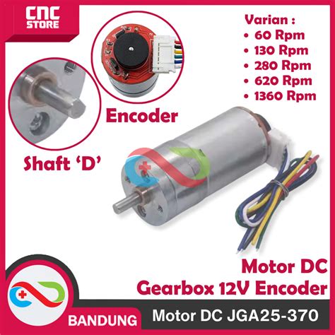 Jual MOTOR DC JGA25 370 DC 12V GEARBOX HIGH TORQUE DINAMO WITH DISC