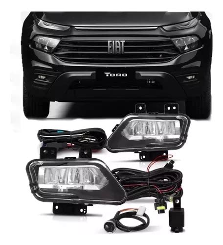 Kit Farol Milha Auxiliar Fiat Toro 2021 A 2024 Botao Touch