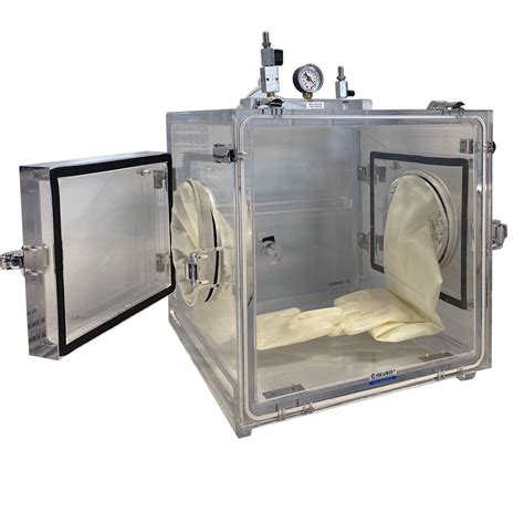 Compact Vacuum Glove Box Clear Acrylic Cleatech Scientific