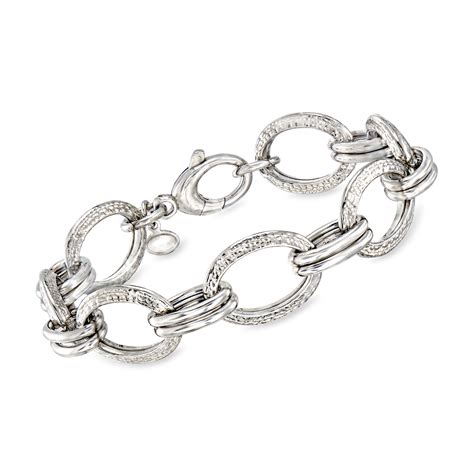 Italian Sterling Silver Oval Link Bracelet Ross Simons