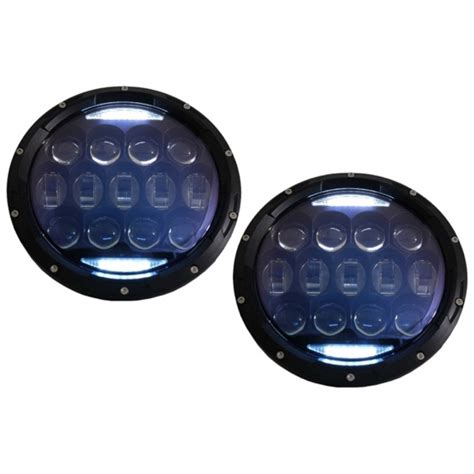 Jbcustoms Inch Cree Led Headlights Amber Halo Drl Suitable For Jeep