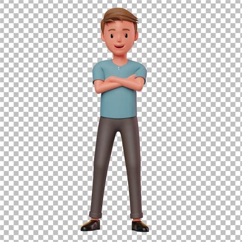 Personagem Masculino 3d Feliz PSD Premium