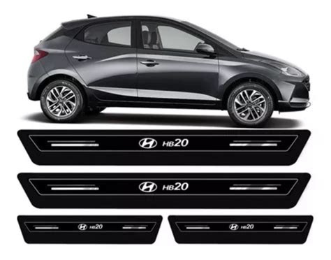 Kit 8 Peças Adesivo Soleira Protetor Porta Hyundai Hb20 Parcelamento