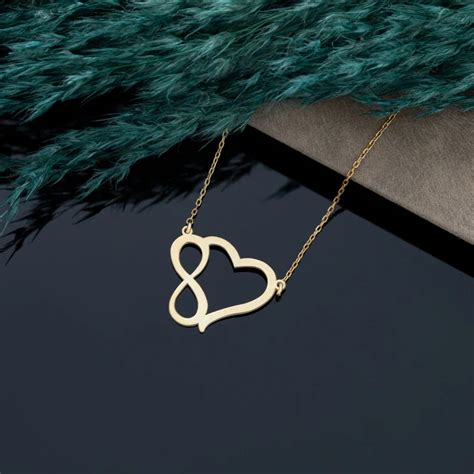 Infinity Heart Necklace - 99 Customized Jewellery