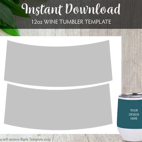 Oz Wine Tumbler Template Sublimation Ms Word Psd Png Etsy