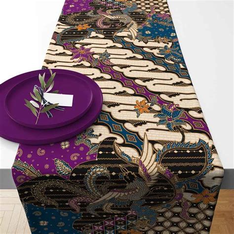 Jual Taplak Meja Table Runner Motif Wayang Marble Batik Ukuran