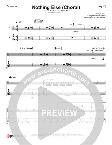 Nothing Else Choral Anthem Satb Percussion Sheet Music Pdf Cody