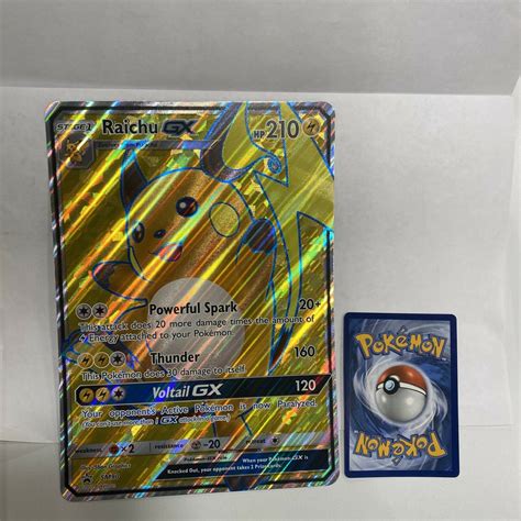 Mavin Full Art Jumbo Pokemon Raichu Gx Card Black Star Promo Set Sm