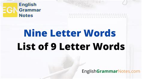 Nine Letter Words | List of Common 9 Letter Words Starts from A to Z ...