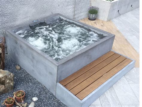 Designer Whirlpool Aus Beton Modell Hotstone Spa Natural