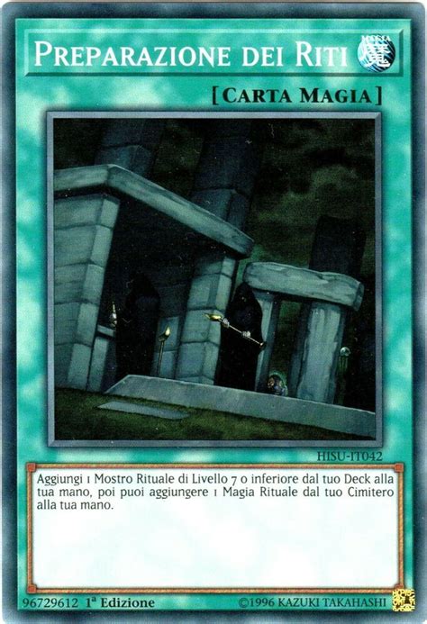 YU GI OH PREPARAZIONE DEI RITI HISU IT042 SUPER RARA EBay Yugioh