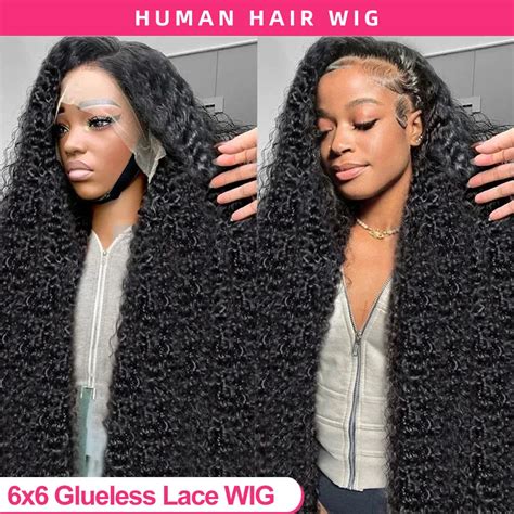 Peruca Encaracolada Glueless Deep Wave HD Lace Frontal Wig Cabelo