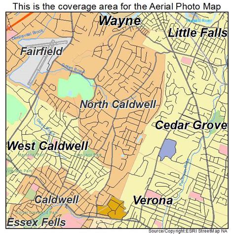 Aerial Photography Map of North Caldwell, NJ New Jersey