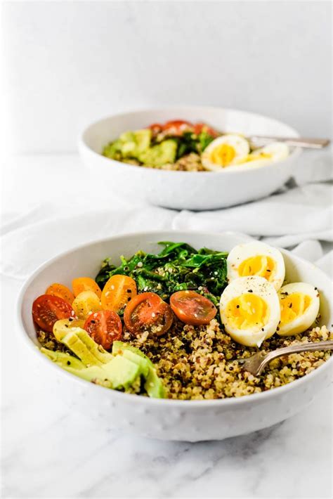 Eggs And Quinoa Breakfast Bowl The Gingered Whisk