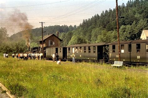 Pressnitztalbahn um 1986 Regulärer Personenzug von Wolkenstein nach