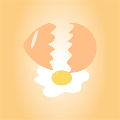 Premium Vector A Broken Egg Is A Cracked Egg With A Shell And Yolk