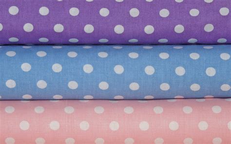 Light Blue Polka Dot Fabric, White on Pale Blue Polka Dot Cotton Fabric ...