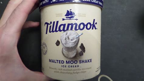 What Is Malt Flavor Ice Cream Tillamook Malted Moo Shake Ice Cream Review Youtube