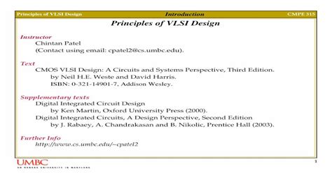 Pdf Principles Of Vlsi Design Introduction Cmpe 315 Principles