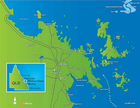 whitsunday map | Island travel, Island, Great barrier reef