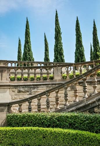 Greystone: curved staircase & tall Cypress trees | Captured … | Flickr