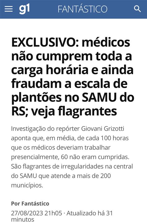 27 08 2023 EXCLUSIVO médicos não cumprem toda a carga horária e