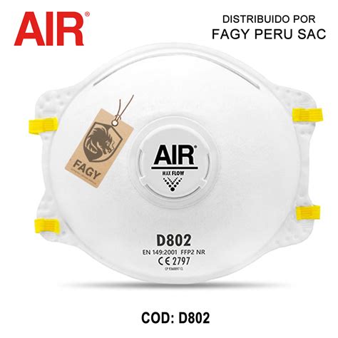 Respirador Contra Particulas Air D802 Venta De EPPS FAGY PERU