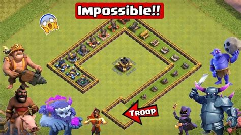 Impossible Canon Formation Vs Th Troops Clash Of Clans Youtube