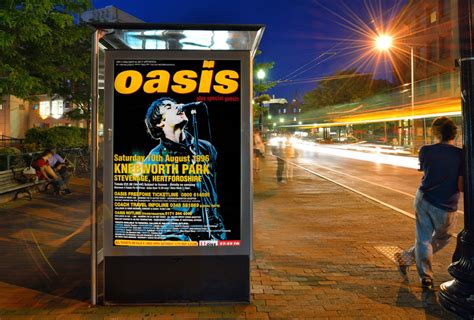 Original Oasis Knebworth Huge Promo Poster Featuring Liam Etsy