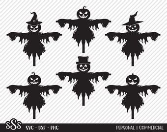 Halloween Scarecrow Svg Scarecrow Boy And Girl Svg Spooky Etsy