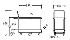 Small Double Deck Industrial Platform Trolley 1 Trolleysrus