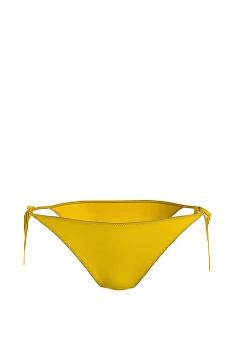 Kadın Calvin Klein Arkası CK ONE Logolu Bağcıklı Yarı Brazillian Kesim Bikini Altı KW KW