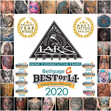 Lark Tattoo wins the title of Long Island’s Best Tattoo Parlor for 9th ...