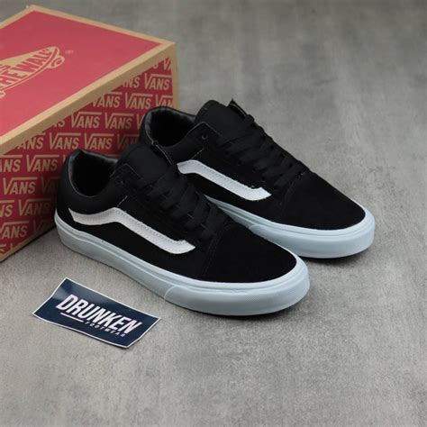 Jual Sepatu Vans Old Skool Classic Mono Black White Shopee Indonesia