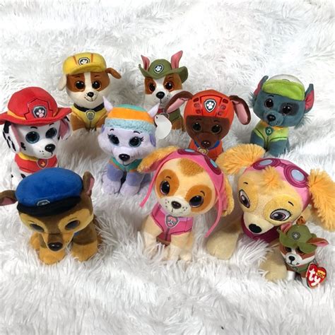 Paw Patrol Toys Ty Beanie Boos Paw Patrol Large Lot Plush Toys Skye