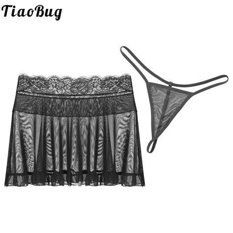 Roupa Interior Feminina Sexy Conjunto De Lingerie Transparente Malha