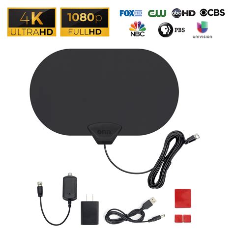 Onn Ultra Thin Indoor Dual Color Amplified Antenna Easy To Use