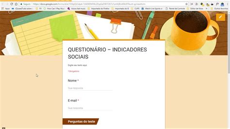 Passo A Passo Google Forms Avalia O Youtube