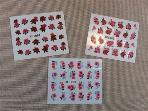 Nail Art Stickers D Ongle Fleur Ensemble De Planche D Calcomanie