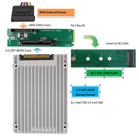 M2F U 2 SFF 8639 To M 2 Adapter M FACTORS Storage